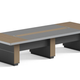 Conference Table / Meeting Table (MY-02H32, MY-02H36, MY-02H45, MY-02H52, MY-02H60) Teak & Charcoal Grey