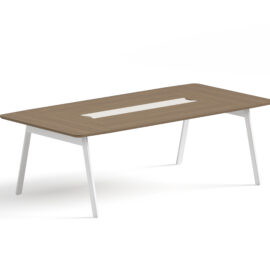 Conference Table / Meeting Table (MY-03H24) Teak & White