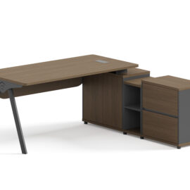 Executive Table / Office Desk (MY-D16A, MY-D18A, MY-D20A) Teak & Charcoal Grey